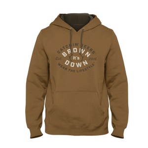 Brown It's Down Hoodie