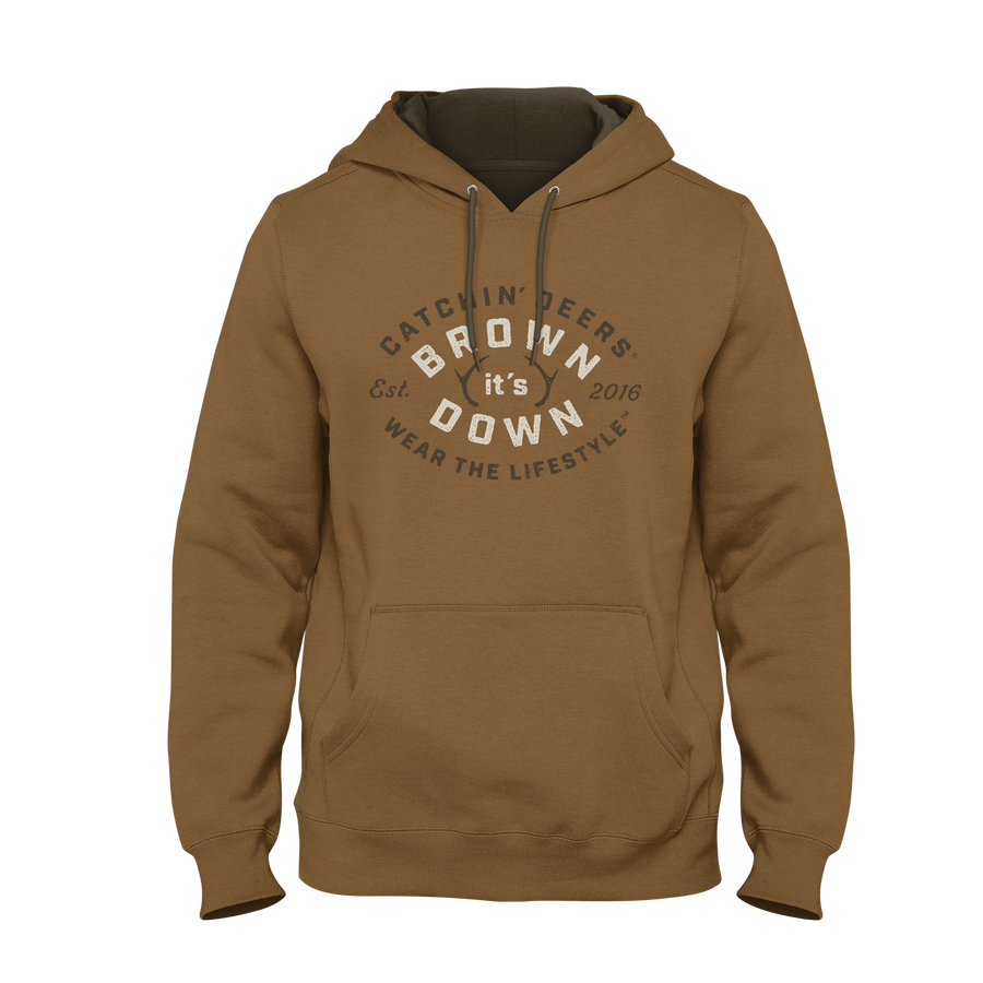 Brown It's Down Hoodie